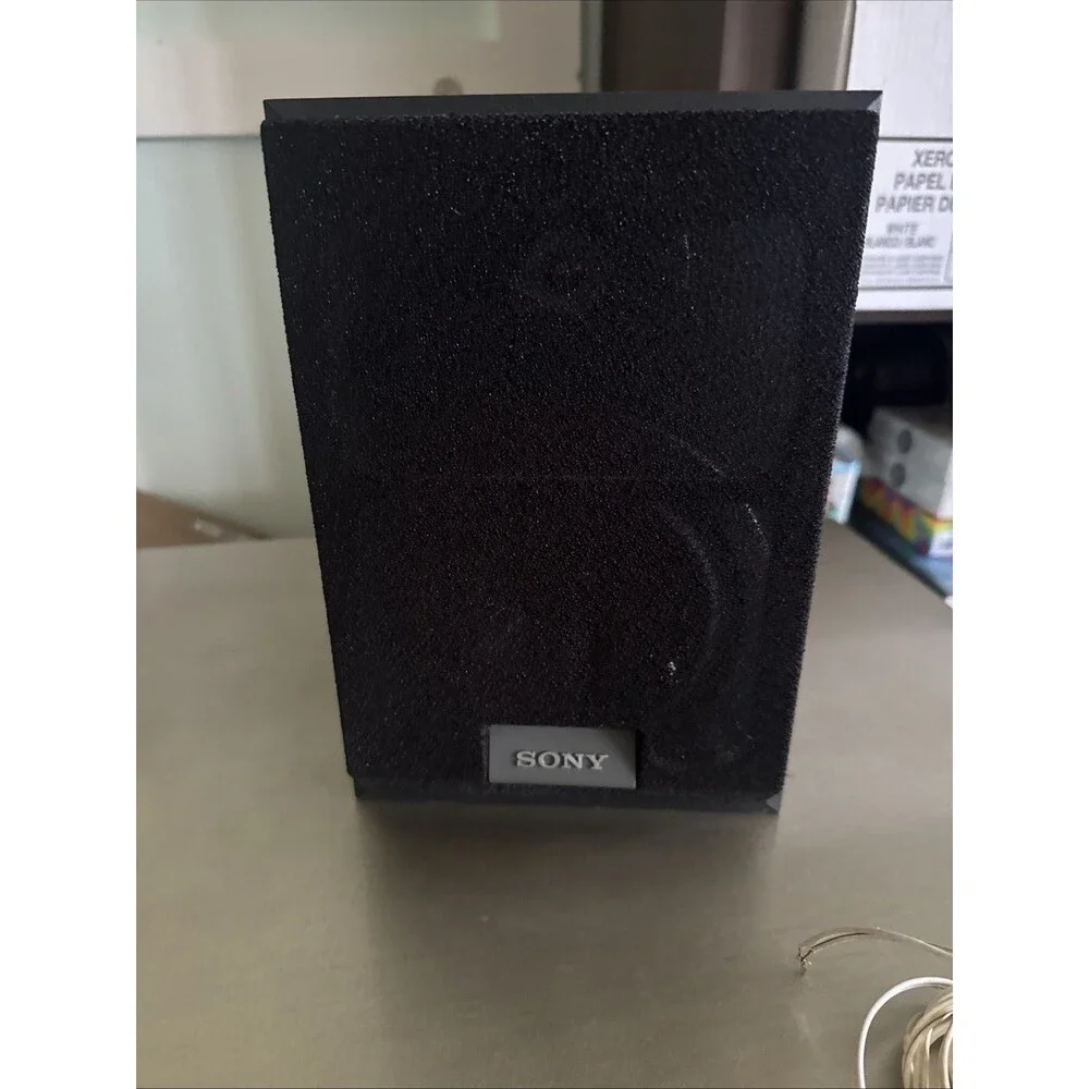 Single Sony SS-MB100H Bookshelf Speaker - 100W 8 Ohm - Untested Cords Not Intact